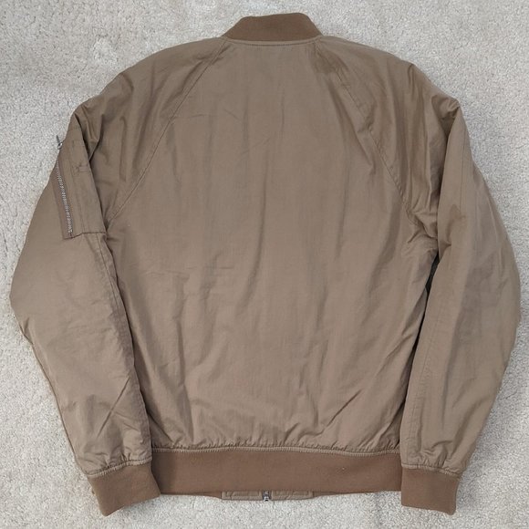 NWT Abercrombie & Fitch tan bomber jacket medium new - Picture 2 of 5